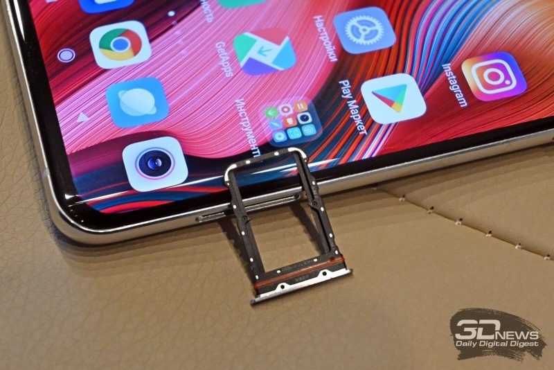 Xiaomi Mi Note 10, слот для SIM-карт