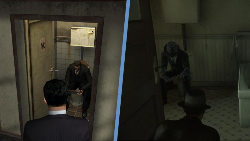 В ремейке гангстеры Морелло настолько суровы, что читают газету без света