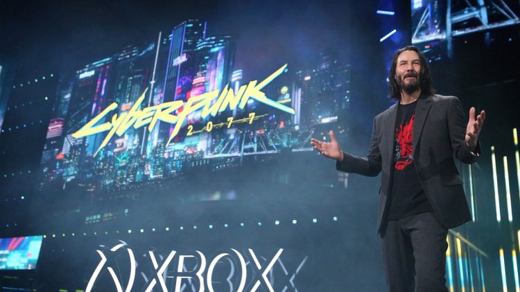 Киану Ривз (Keanu Reeves) на презентации Cyberpunk 2077 в рамках E3 2019