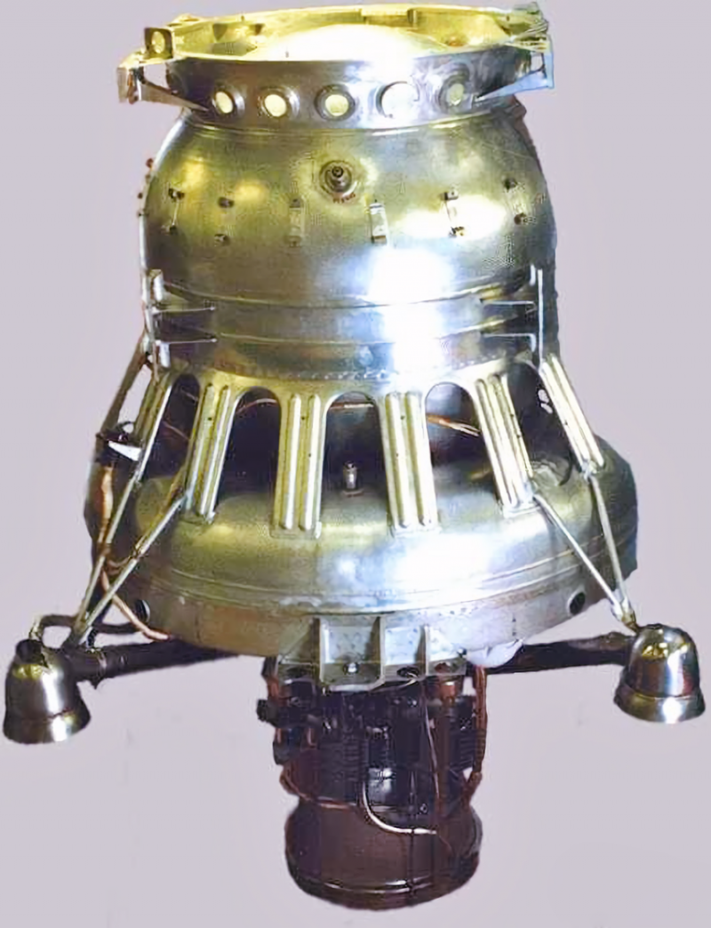 Корректирующе-тормозная двигательная установка КТДУ-5А для «Объекта Е-6». Источник: http://kbhmisaeva.ru/main.php?id=57