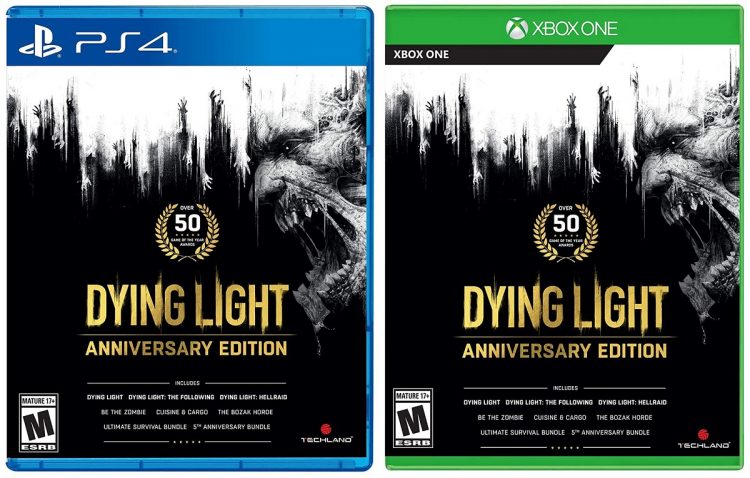Обложки Dying Light Anniversary Edition для PS4 и Xbox One