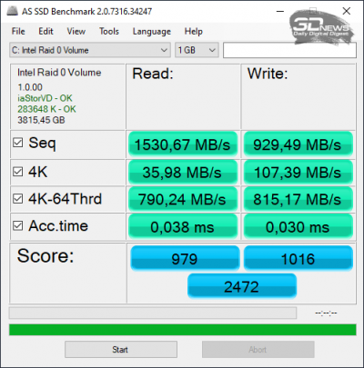 AS SSD Benchmark (аккумулятор)