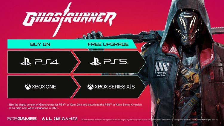 Версия Ghostrunner для консолей нового поколения будет бесплатной для владельцев игры на PS4 и Xbox One