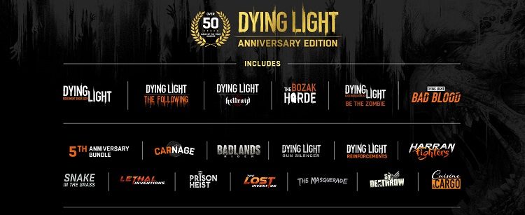 Наполнение Dying Light Anniversary Edition (источник изображения: Amazon)