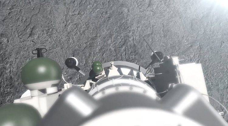 Визуализация посадки станции «Луна-9»